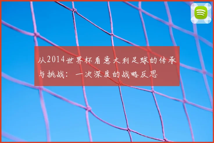 从2014世界杯看意大利足球的传承与挑战：一次深度的战略反思